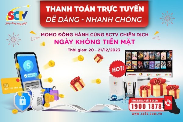 MOMO đồng hành cùng SCTV chiến dịch "Ngày không tiền mặt"