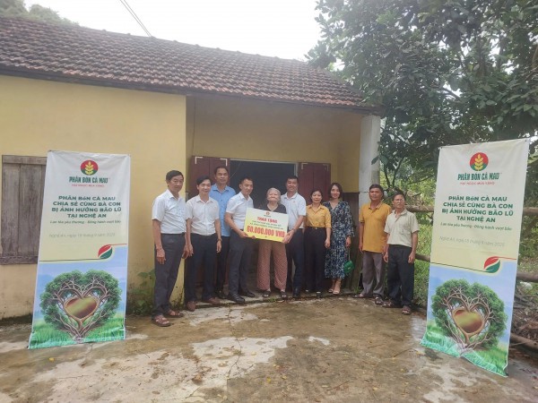 PVCFC đồng hành cùng đồng bào Nghệ An sau thiên tai