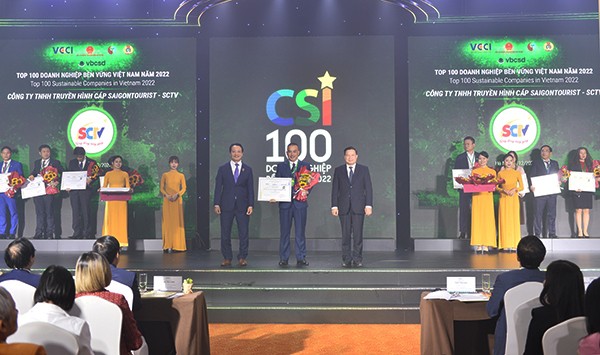 SCTV được vinh danh top 100 doanh nghiệp bền vững tại Việt Nam năm 2022