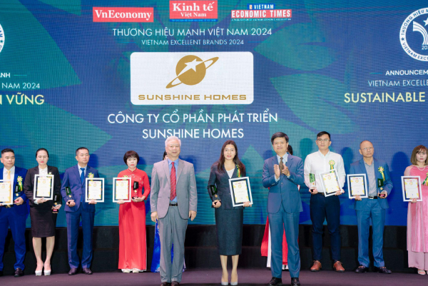 Sunshine Homes được vinh danh Top Thương hiệu Mạnh - Phát triển bền vững 2024