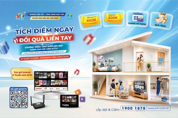 SCTV tung chính sách kinh doanh mới dịp Sinh nhật 34 năm và Quốc khánh 2/9