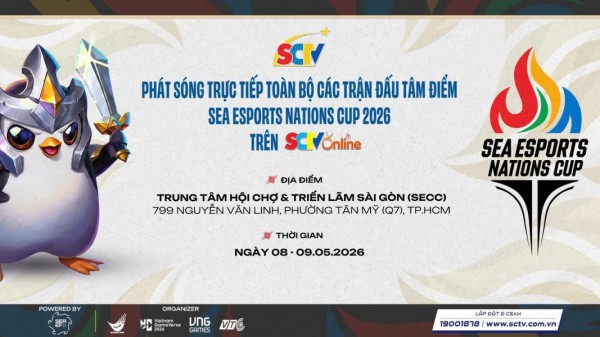 SCTVOnline trực tiếp loạt trận “đinh” SEA Esports Nations Cup 2026