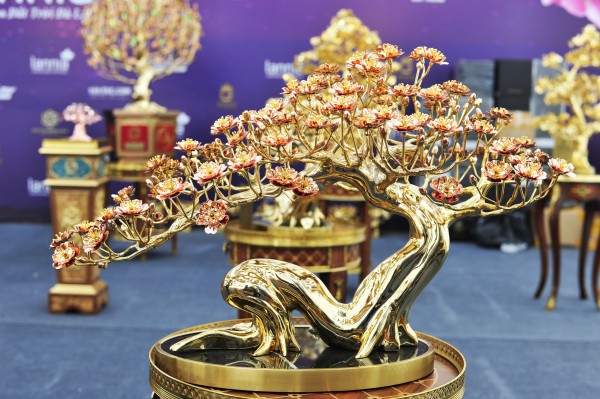 Chiêm ngắm Rồng dát vàng, hoa lan tiền tỷ chào đón năm mới Giáp Thìn 2024 ở Hà Nội