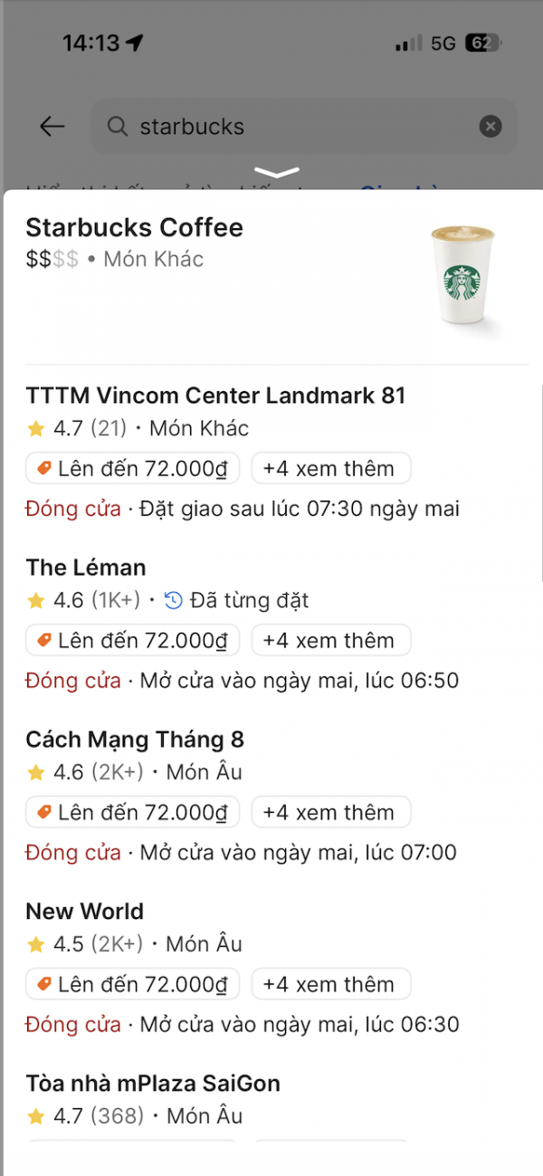 Choáng: Starbucks Việt Nam bất ngờ giá 0 đồng trên ứng dụng, đơn hàng tăng đột biến