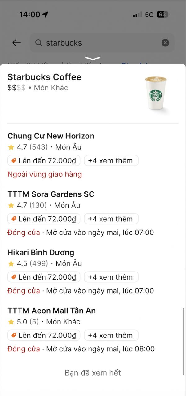 Choáng: Starbucks Việt Nam bất ngờ giá 0 đồng trên ứng dụng, đơn hàng tăng đột biến