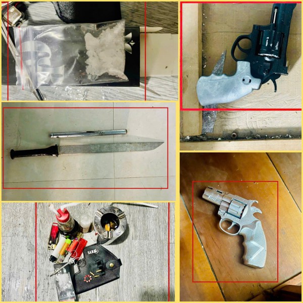 Bắt quả tang nhóm người sử dụng ma túy, thu giữ 2 vật giống súng