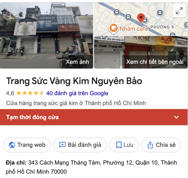 Khách tá hỏa vì tiệm vàng Kim Nguyên Bảo bất ngờ 