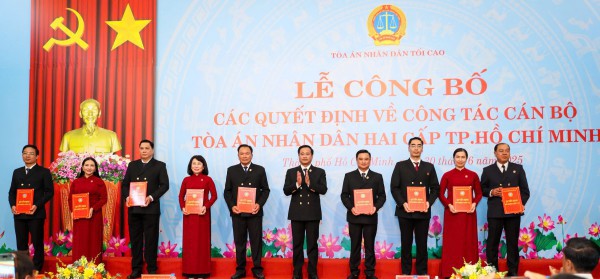 Nhân sự TAND TP.HCM mới và 19 tòa khu vực