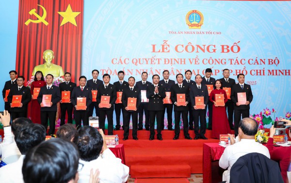 Nhân sự TAND TP.HCM mới và 19 tòa khu vực