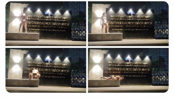 Xử phạt người đàn ông trần truồng uốn éo trước Trường đại học Bách khoa TP.HCM