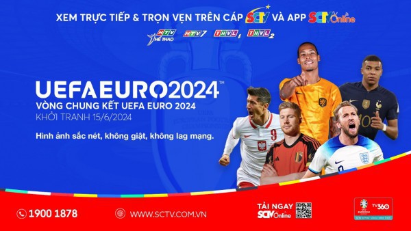 Khán giả thưởng thức EURO 2024 trên cáp truyền hình SCTV?