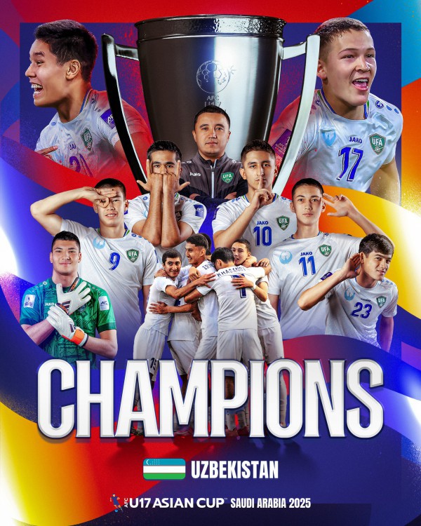 Chỉ còn 9 cầu thủ, U.17 Uzbekistan đăng quang khó tin tại giải châu Á Chỉ còn 9 cầu thủ, U.17 Uzbekistan đăng quang khó tin tại giải châu Á
