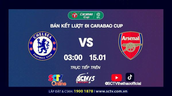 Trực tiếp CARABAO CUP 2025/26 trên SCTV15, YOUTUBE & TIKTOK SCTV THỂ THAO OFFICIAL