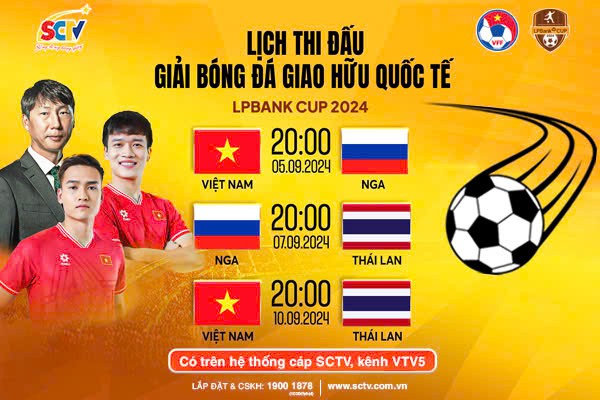 SCTV phát sóng các trận giao hữu quốc tế của đội tuyển Việt Nam tháng 9 và tháng 10/2024