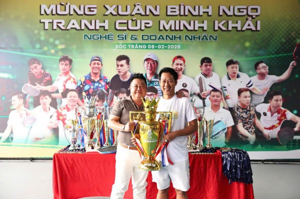 Diễn viên Huy Khánh lần đầu vô địch giải pickleball