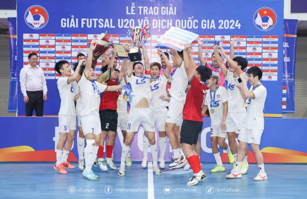 Quật ngã Sài Gòn Titans TP.HCM, Thái Sơn Bắc lên ngôi giải futsal U.20 quốc gia 2024