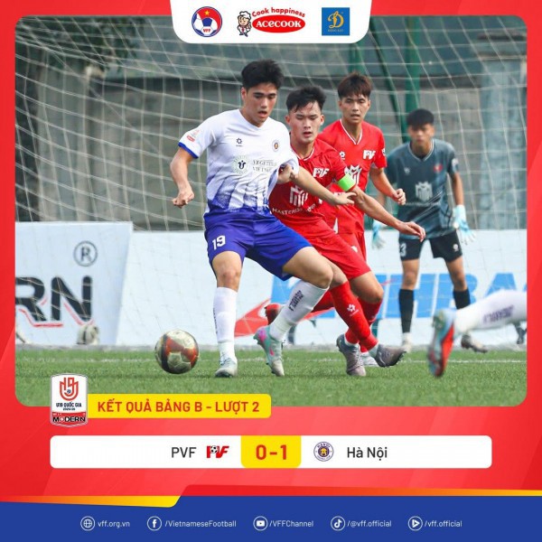 U.19 PVF thua Hà Nội ở phút bù giờ