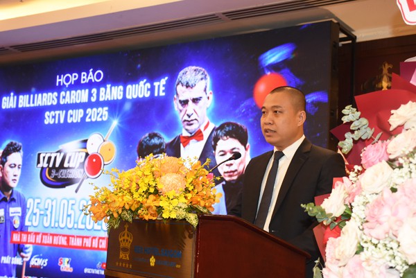 SCTV tổ chức họp báo công bố Giải Billiards Carom 3 băng Quốc tế SCTV Cup 2025