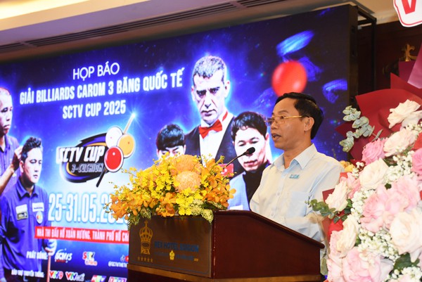 SCTV tổ chức họp báo công bố Giải Billiards Carom 3 băng Quốc tế SCTV Cup 2025