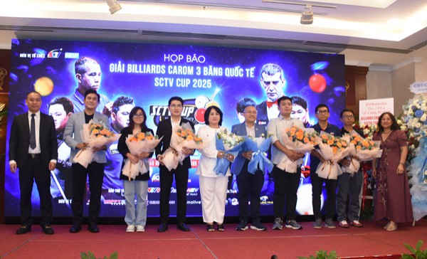SCTV tổ chức họp báo công bố Giải Billiards Carom 3 băng Quốc tế SCTV Cup 2025