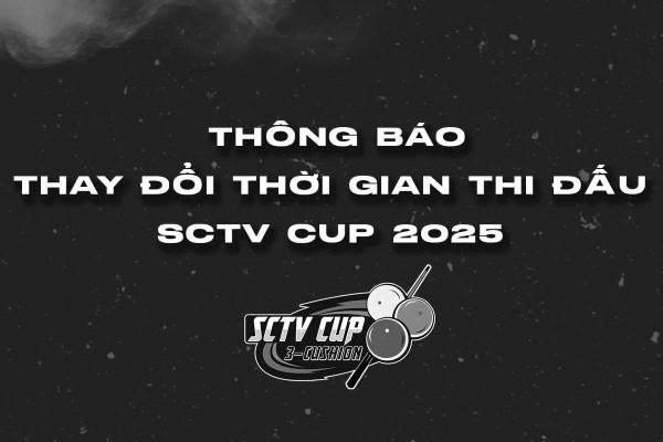 THÔNG BÁO ĐIỀU CHỈNH LỊCH THI ĐẤU GIẢI BILLIARDS CAROM 3 BĂNG QUỐC TẾ – SCTV CUP 2025