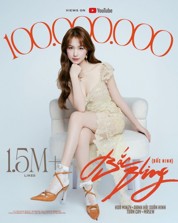 MV "Bắc Bling" của Hòa Minzy đạt 100 triệu lượt xem