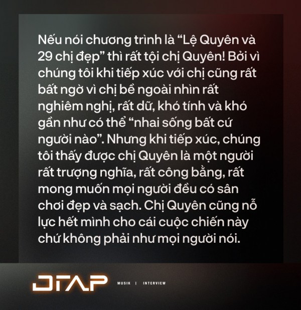 DTAP: Chị Trang Pháp là người "khó chiều" nhất. Ai nói đây là show "Lệ Quyên và 29 Chị Đẹp" thì rất tội cho chị!