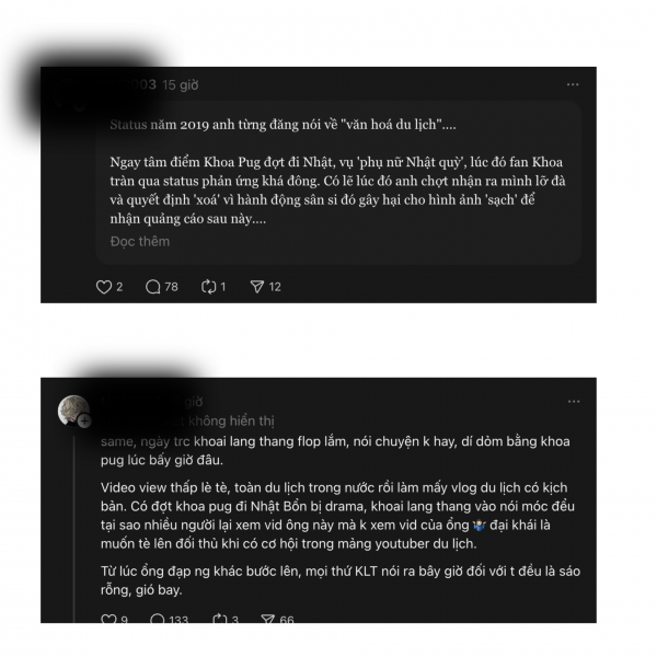 Khoai Lang Thang, Khoa Pug lên tiếng khi bị kéo vào ồn ào 