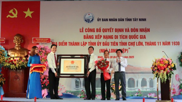 Nơi thành lập Tỉnh ủy Chợ Lớn đón bằng di tích quốc gia
