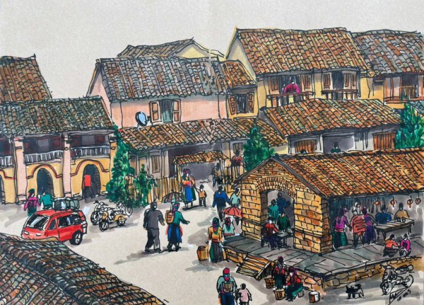 Phố cổ Đồng Văn - chợ đá và nhà trình tường