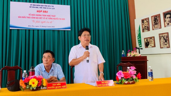 Tái hiện cuộc đời nữ tướng Nguyễn Thị Định qua sân khấu thực cảnh