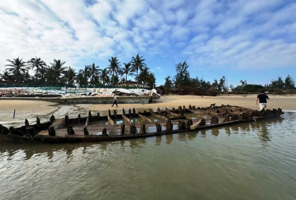 Tàu cổ phát lộ ở bờ biển Hội An: Cảng vụ Hàng hải Đà Nẵng lên tiếng