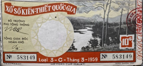 Độc lạ những tờ vé số kiến thiết xưa Độc lạ những tờ vé số kiến thiết xưa