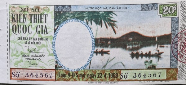 Độc lạ những tờ vé số kiến thiết xưa Độc lạ những tờ vé số kiến thiết xưa