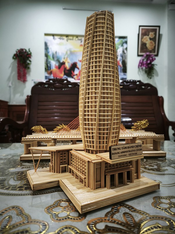 Đẹp ngỡ ngàng mô hình bằng tăm tre Đẹp ngỡ ngàng mô hình bằng tăm tre