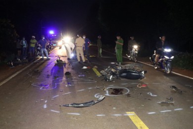 Bình Phước: Tai nạn giữa 2 xe máy khiến 2 người tử vong tại chỗ