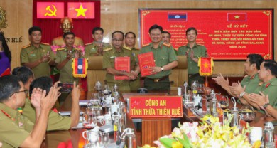 Công an tỉnh Thừa Thiên – Huế hợp tác cùng công an Lào phòng, chống tội phạm