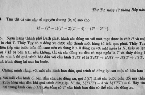 Tên GS Hoàng Tụy được đưa vào bản dịch tiếng Việt đề thi toán Olympic quốc tế