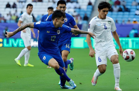 ĐT Uzbekistan 2-1 ĐT Thái Lan: Đại diện cuối cùng của Đông Nam Á chia tay ASIAN Cup 2023