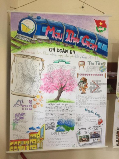 Loạt báo tường mừng Ngày nhà giáo Việt Nam 20/11: Có cả tác phẩm vẽ bảng phấn cực chất