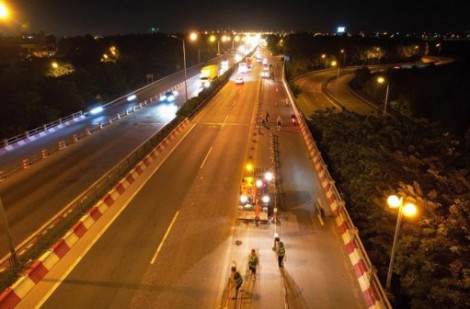 Cầu Thanh Trì sẽ tổ chức lại giao thông, tách làn ô tô và xe máy