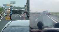 Hà Nội: Va chạm giữa 2 ô tô trên cao tốc Pháp Vân - Cầu Giẽ, giao thông ùn tắc