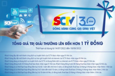 SCTV trao giải Nhì cho khách hàng may mắn