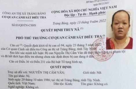 Tây Ninh: Truy nã nữ chủ sòng tài xỉu bỏ trốn khi bị điều tra