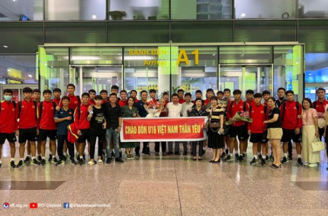 ĐT U16 Việt Nam trở về sau hành trình tại giải U16 Đông Nam Á 2022