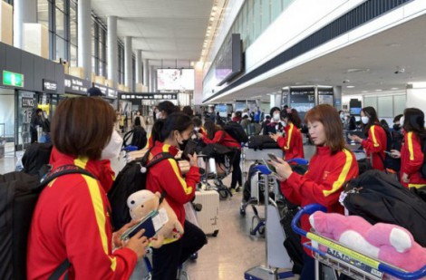 Đội tuyển U17 nữ Việt Nam đã có mặt ở đảo Okinawa (Nhật Bản) tham dự chương trình Jenesys 2022