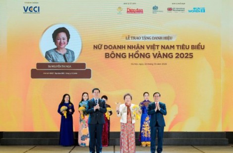 Chủ tịch Tập đoàn BRG lần thứ 6 được vinh danh TOP 10 “Nữ doanh nhân Việt Nam tiêu biểu - Bông hồng Vàng 2025”