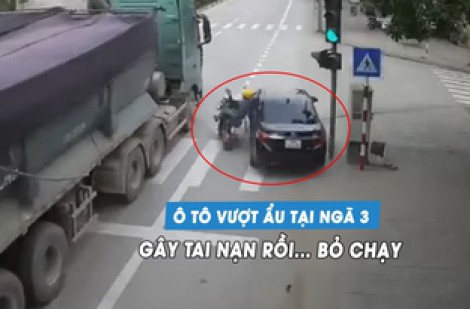 Dân mạng đòi phạt nghiêm người lái ô tô vượt ẩu, gây tai nạn rồi… bỏ chạy