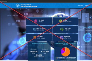 Giả mạo website BHXH Việt Nam để đánh cắp thông tin cá nhân