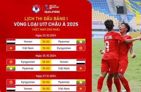 Lịch thi đấu U.17 Việt Nam: Nhân tố trẻ từng thắng Nhật Bản, Uzbekistan sẽ làm nên chuyện?